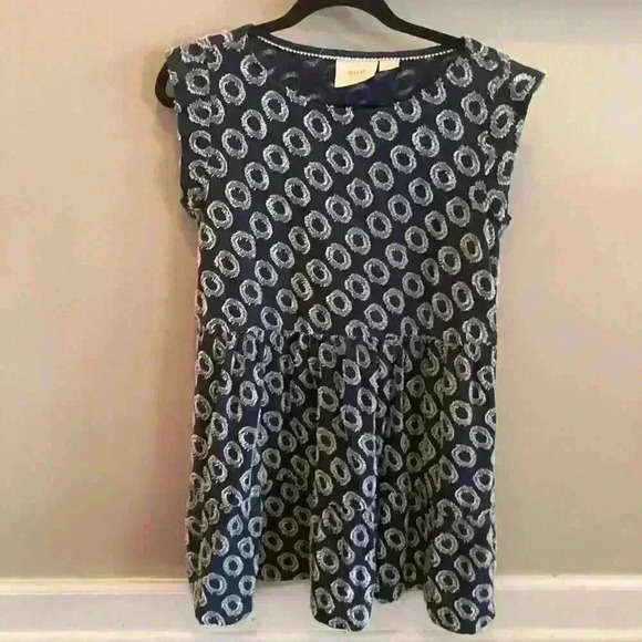 Maeve Anthropologie Dress Size XS Petite Texture Dot Empire Baby Doll Mini Dress - Picture 6 of 7